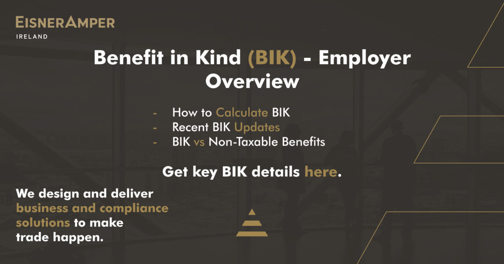 BIK Benefit In Kind Employer Overview Image | Payroll Services Insights | Financial Services | EisnerAmper Ireland
