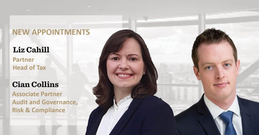New Appointments | Liz Cahill | Cian Collins | EisnerAmper Ireland